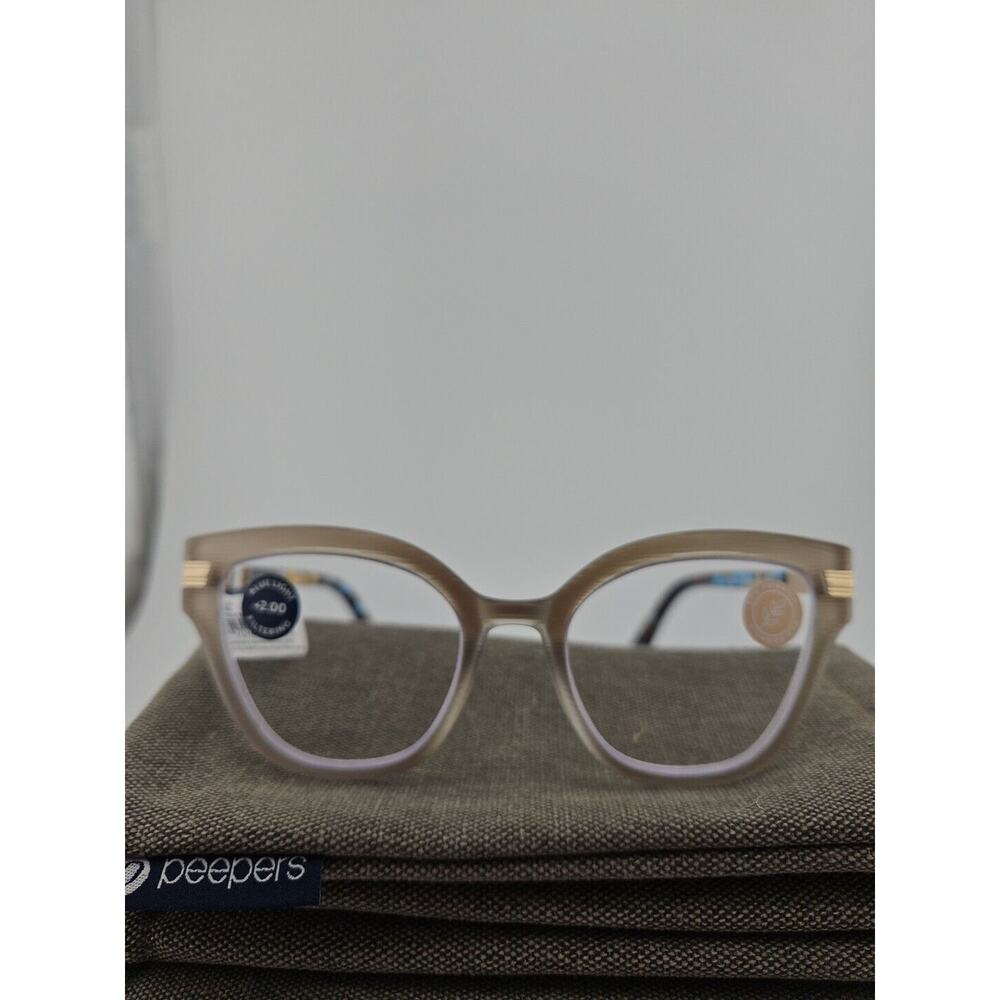 Peepers Marquee 2.00 With Blue Light Filtering Brand New Frost/Blue Quartz